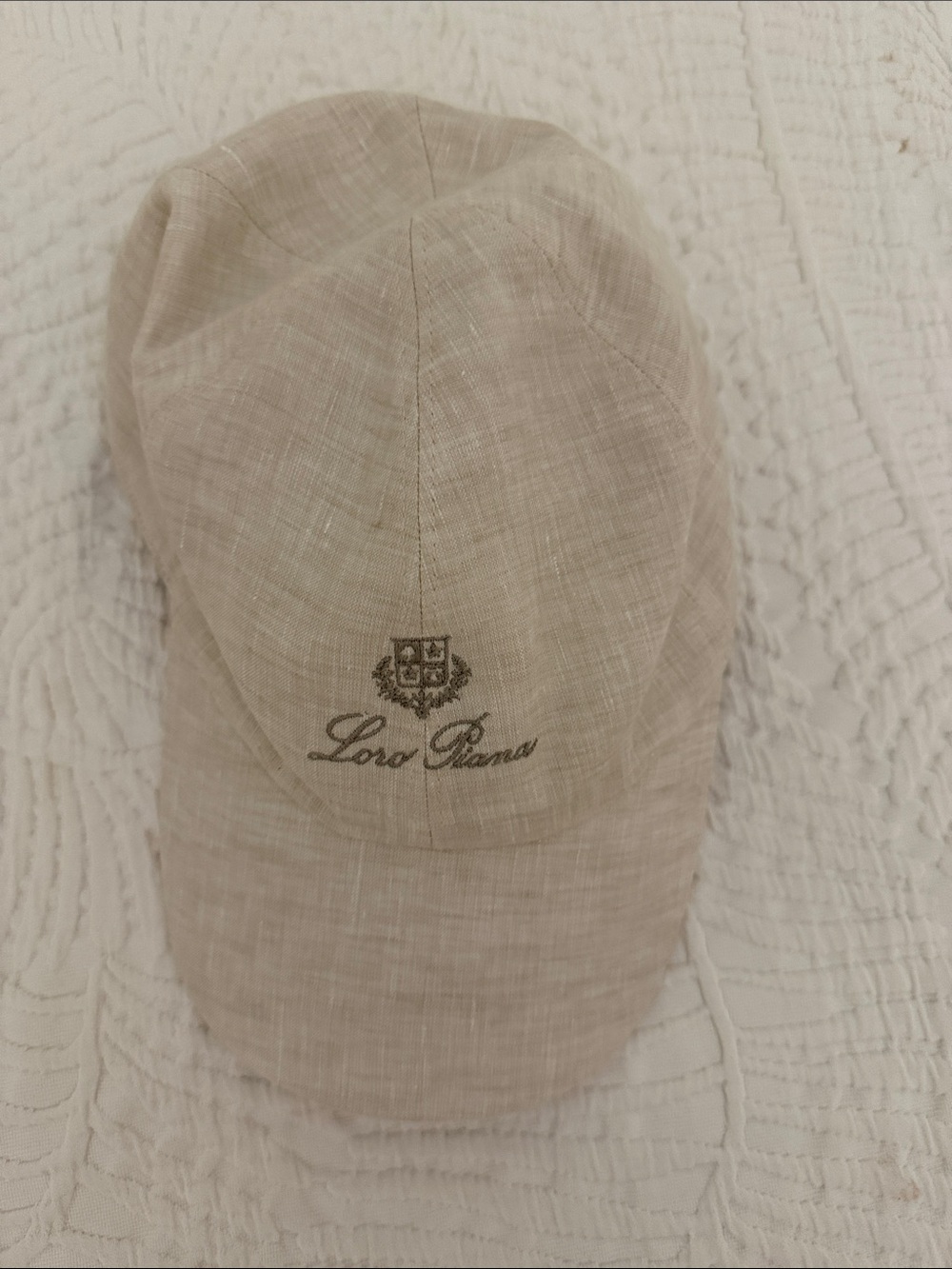 Loro Piana Natural Beige Linen Baseball Cap